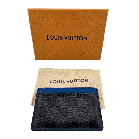 Louis Vuitton Other - Louis Vuitton Damier Graphite Porte Cartes Simple Card Holder Blue N64029